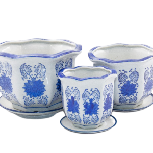 P7380 JOGO DE 3 CACHEPOTS DE CERAMICA