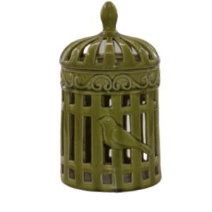 R1781 GAIOLA DECORATIVA DE CERÂMICA