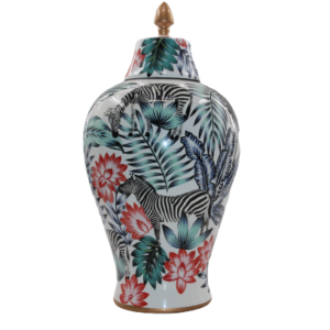 R2131 VASO COM TAMPA EM CERAMICA