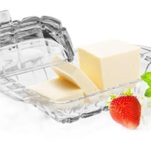 VS54 Manteigueira De Vidro Corações Lapidado 200g Com Tampa