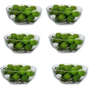 VS48 Jogo De Sobremesa 6 Peças Bowl Tigela Petisco Vidro 250ml