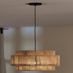 175701 Luminária Pendente De Rattan