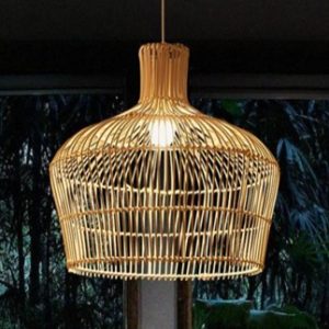 174901 Luminária Pendente De Rattan