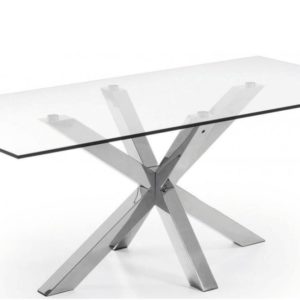 M1258 Mesa De Vidro Com Base De Alumínio