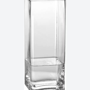 209901 Vaso De Vidro Em Cilindro Quadrado