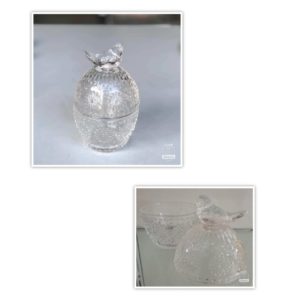 170301 Potiche de Vidro Passaro 15cm