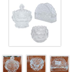 171001 KIT POTE DE VIDRO MULTIUSO P/ COZINHA 3 PÇS